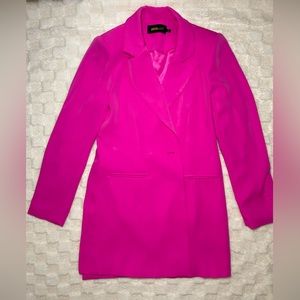 Hot pink blazer dress